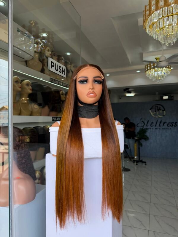 IMG_0669 26″ Vietnamese SDD Bone Straight 5*5 Closure – Two Toned Honey Brown