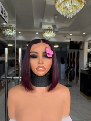 Dark Burgundy 10″ Vietnamese SDD Bone Straight 2*6 Closure