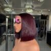 IMG_1820 10β³ Vietnamese SDD Bone Straight 2*6 Closure - Dark Burgundy