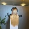 22″ Vietnamese SDD Bone Straight 5*5 Closure – Dark Brown with Blonde tip