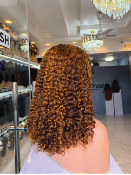 16" pixie curls with 5*5 closure piano color DD