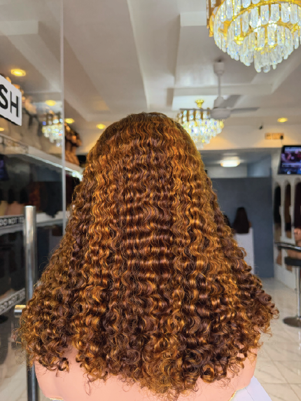 16" pixie curls with 5*5 closure piano color DD