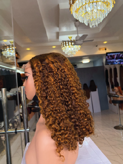 16" pixie curls with 5*5 closure piano color DD
